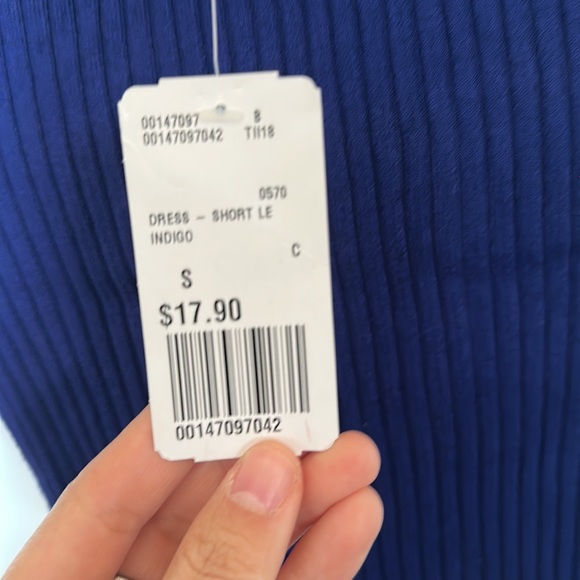 Blue Ribbed Sweater Tunic - Picture 3 of 3